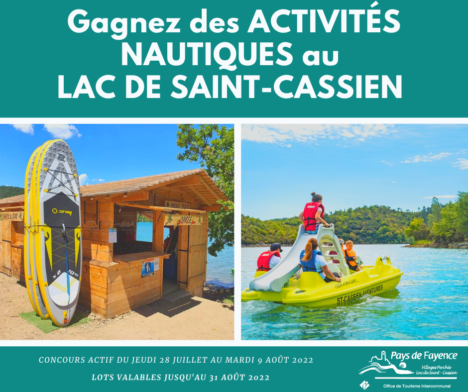 Concours Facebook Lac Saint-Cassien été 2022
