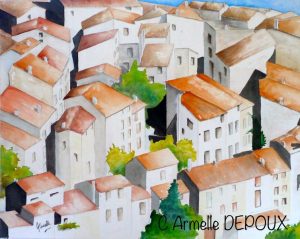 CALLIAN le VALLAT (Aquarelle 45X60)