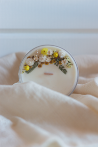 Bougie fleurie – Mimosa