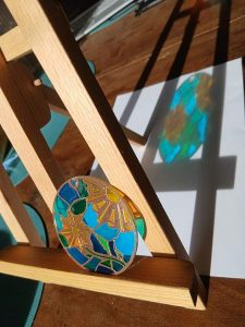 Atelier à l’Oustaou dou païs- porte-clé mimosa_Tanneron