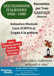 Conférence Spectacle Les Chansons italiennes_Fayence