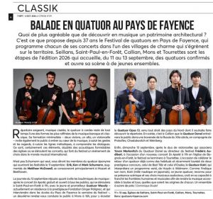 Balade en Quatuors en Pays de Fayence
